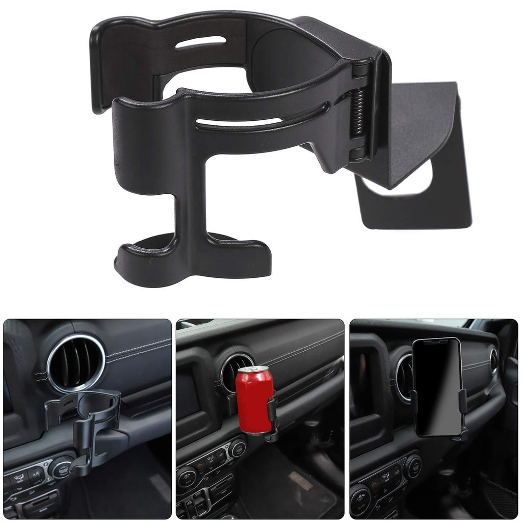  [AUSTRALIA] - Savadicar JL & JT Multi-Function Drink Cup Phone Holder, 2 in 1 Bolt-on Stand Bracket Organizer for 2018-2020 Jeep Wrangler JL JLU & Jeep Gladiator JT Trunk