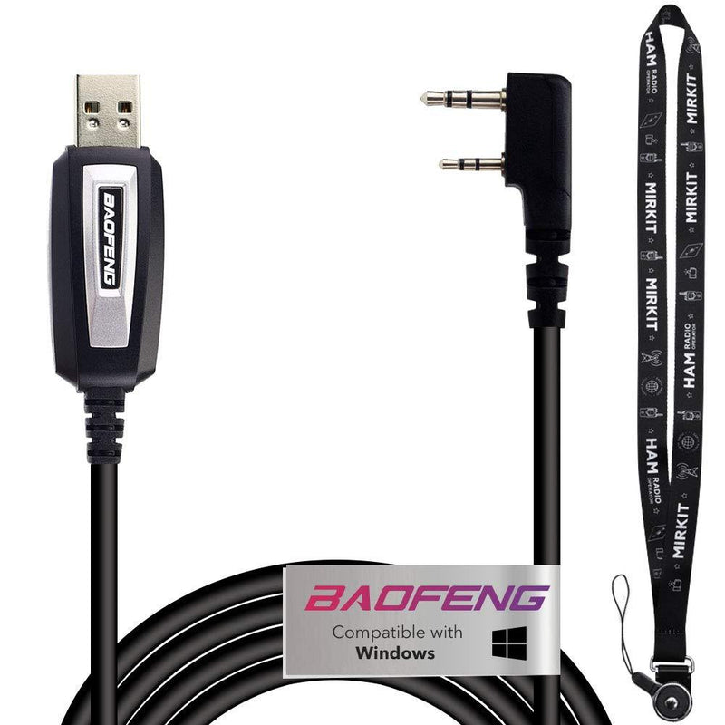 Baofeng Programming Cable for UV-5R and UV-82 for Two Way Ham Portable Radios: UV-5R,5RA,5R Plus,5Re,BF F8HP, BF-888S, UV82HP, 5RX3 and Lanyard Mirkit 1X+Lanyard - LeoForward Australia