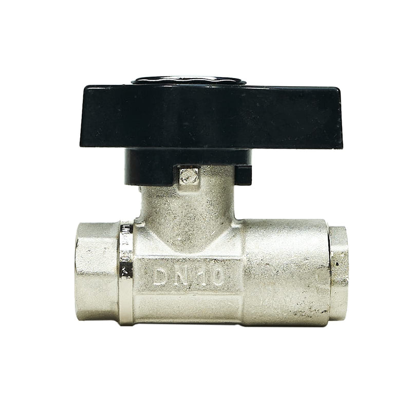  [AUSTRALIA] - MTM Hydro 3/8" High Pressure Ball Valve - Plated Brass DN10 Ball Valve for Hoses, Pressure Washers, Foam Cannons - 3000 PSI Shut Off Valve (3/8" female BSP Inlet x 3/8" female BSP Outlet)