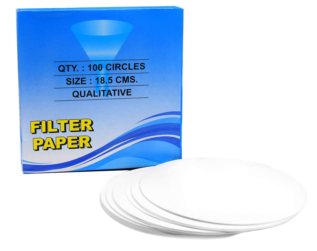 Premium Qualitative Filter Paper, 100 Pack - 7.28" (18.5cm) - Eisco Labs - LeoForward Australia