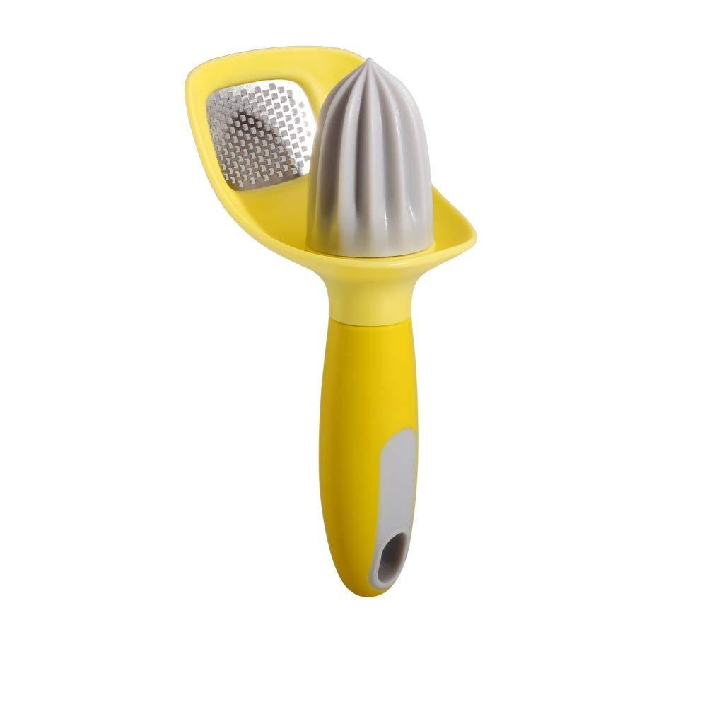  [AUSTRALIA] - 3 in 1 Citrus Tool - Lemon Zester, Channel Knife , Citrus Reamer, Grater - Seed Catcher to Avoid Mess - Soft-Touch Grip - Compact for Easy Storage - Dishwasher Safe - by KITCHENDAO