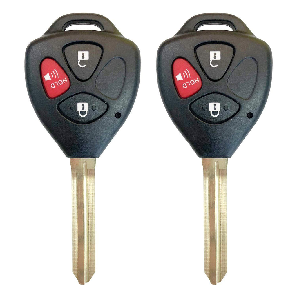  [AUSTRALIA] - New Uncut Keyless 3 Button Remote Head Key Fob for Toyota Scion MOZB41TG 4D67 Chip; by AutoKeyMax (Pair) Pair