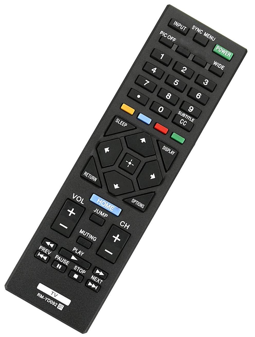 RM-YD092 Remote Control Compatible with Sony LED HDTV KDL-32R300B KDL-32R300C KDL-32R330B KDL-32R420B KDL-32R421A KDL-46R450A KDL-46R453A KDL-46R471A KDL-48R470B KDL-50R450 KDL-50R450A - LeoForward Australia