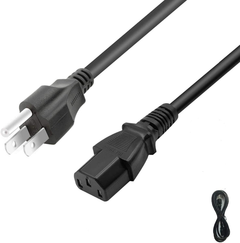  [AUSTRALIA] - DTK 4ft / 1.2M IEC 60320 C13 3 Prong Power Cord NEMA 5-15P to IEC-320-C13 Power Cable for PC,AC Adapter,Laptop, Monitor, Projector, Black Color