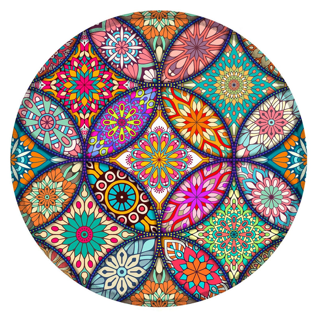 Nakapa Mouse Pad,Anti Slip Rubber Round Mousepads Desktop Notebook Mouse Mat for Working and Gaming (Colorful Mandala) - LeoForward Australia