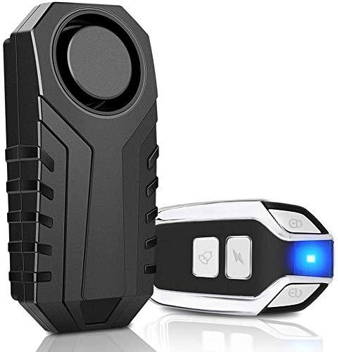  [AUSTRALIA] - Onvian Wireless Anti-Theft Motorcycle Bike Alarm with Remote, Waterproof Bicycle Security Alarm Vibration Sensor, 113dB Loud