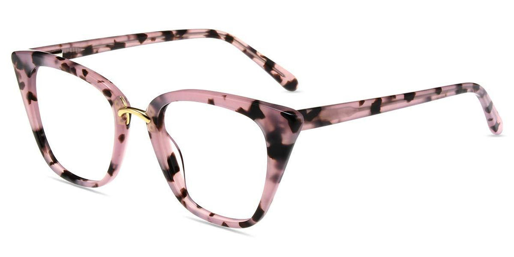  [AUSTRALIA] - Firmoo Blue Light Blocking Glasses Women, Cat Eye Computer Glasses, Bluelight Blocker Eyewear for Digital Screen A-pink Pattern