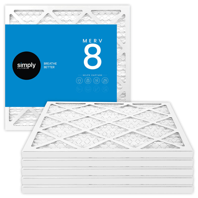  [AUSTRALIA] - Simply by MervFilters 12x12x1 Air Filter, MERV 8, MPR 600, AC Furnace Air Filter, 6 Pack 12x12x1-6 Pack