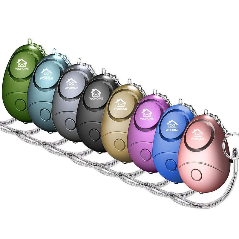  [AUSTRALIA] - WOHOME Safe Personal Alarm, Safesound Personal Alarm with LED Light Emergency Safety Alarm Keychain for Women, Girls, Kids, Elderly (8-Color)