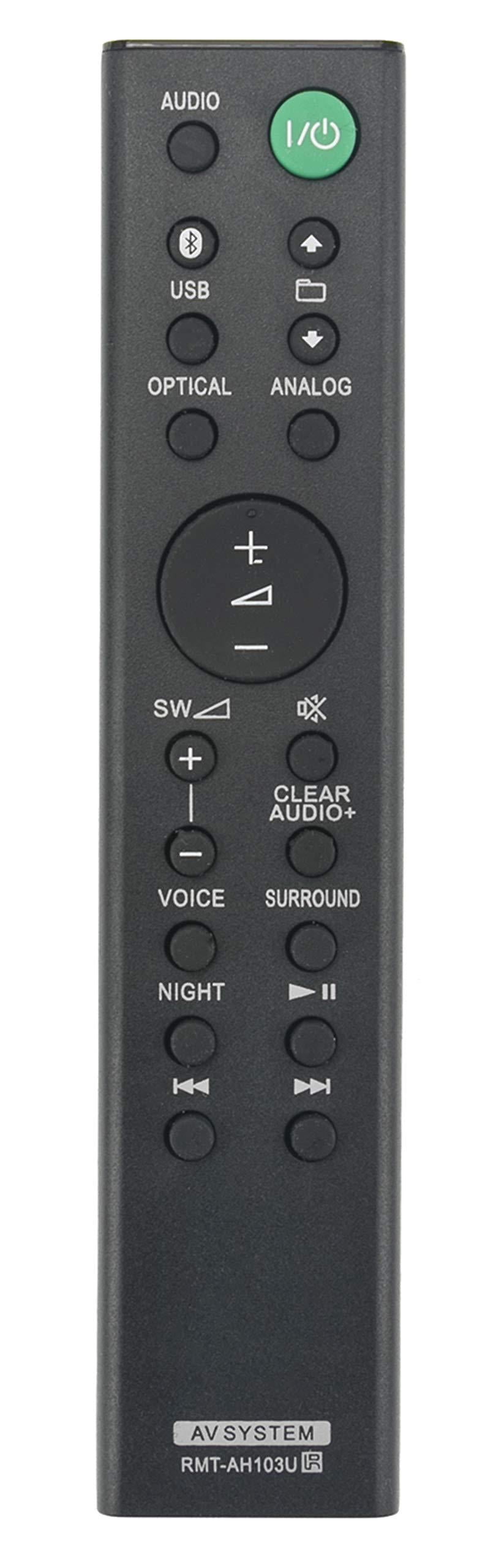 New RMT-AH103U Replaced Remote fit for Sony Sound Bar HT-CT80 SA-CT80 HTCT80 SACT80 HT-CT180 SA-CT180 RMT-AH100U SA-WCT180 SS-WCT80 - LeoForward Australia
