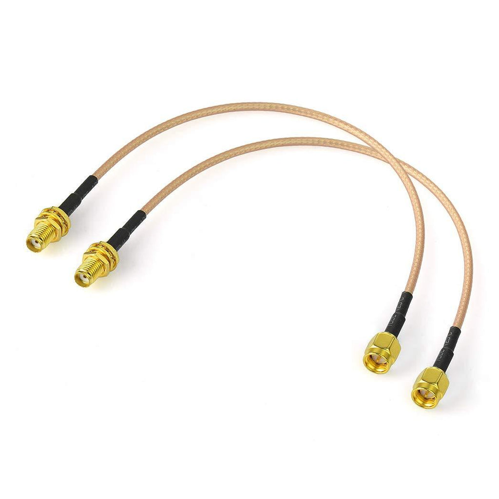 Bingfu SMA Female Bulkhead Mount to SMA Male RG316 Antenna Extension Cable 12 inch 30cm 2-Pack Compatible with 4G LTE Router Cellular SDR USB Dongle Receiver 12 inch / 30cm - LeoForward Australia