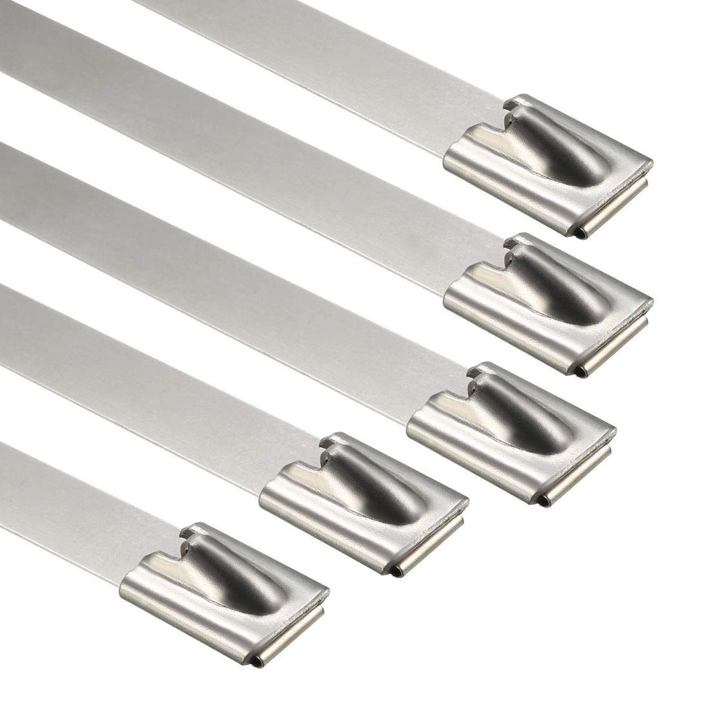  [AUSTRALIA] - uxcell 20 Inch Stainless Steel Cable Zip Ties 0.31 Inch Width Metal Exhaust Wrap 20pcs