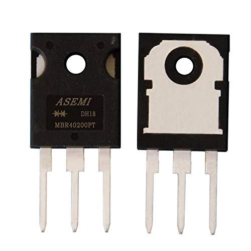 (Pack of 5pcs) MBR40200PT ASEMI TO-247/3P Package Schottky Barrier Diode 40a 200v with Heat Sink for Electric Fan - LeoForward Australia