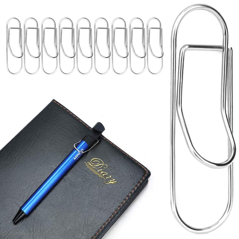 MUZHI Pen Clips Silver,Stainless Steel Pencil Holder for Notebook,Journals,Paper,Clipboard,Pictures-Fits Almost Any Pen Size 10 Pack - LeoForward Australia