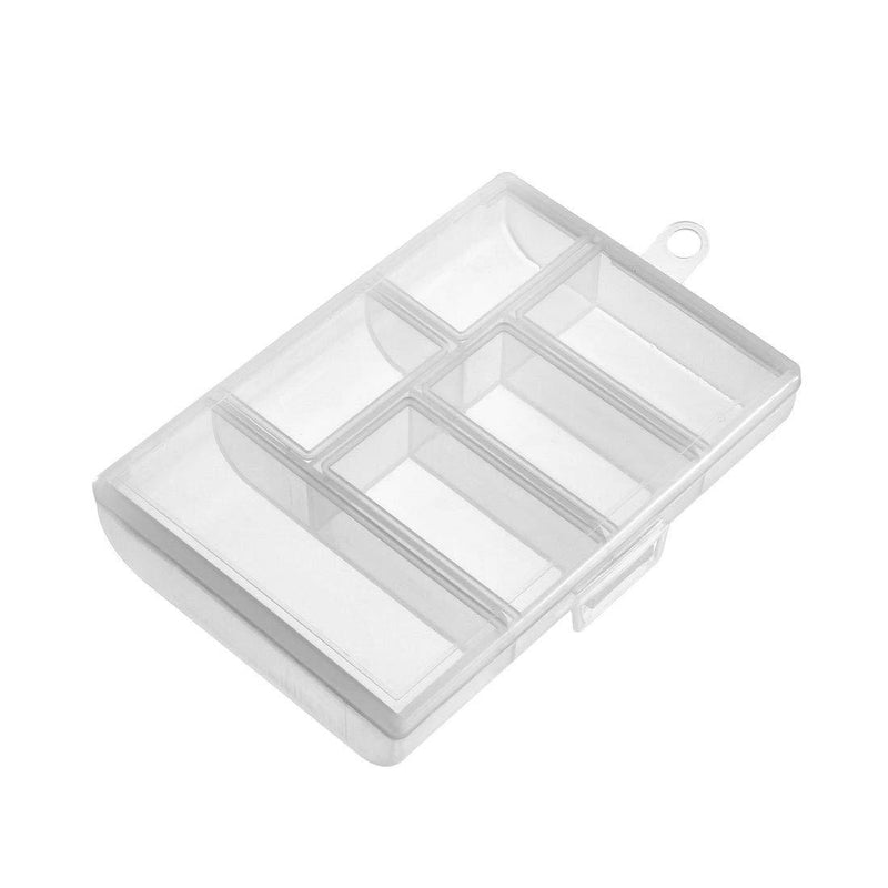  [AUSTRALIA] - uxcell Component Storage Box - PP Fixed 6 Grids Electronic Component Containers Tool Boxes Clear White 120x80x23mm