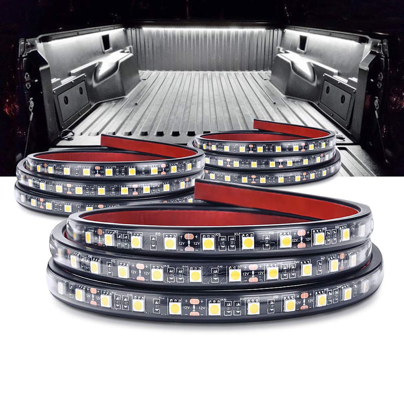  [AUSTRALIA] - MICTUNING 3Pcs 60 Inch Truck Bed Lights - White Waterproof LED Light Strip with On-off Switch Fuse Splitter Cable for Truck Jeep Pickup RV SUV Vans Cargo Boats and More