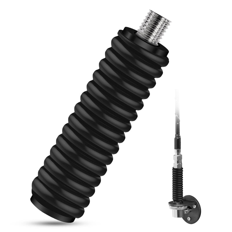  [AUSTRALIA] - Marketty SS-3H CB Antenna Spring, Stainless Steel Heavy Duty CB Radio Antenna Mount Spring, Spring to Fit Mobile/in-Vehicle CB Radio Antenna Mount Up to 60" Long and 3/8" X 24 Thread (Black) Black
