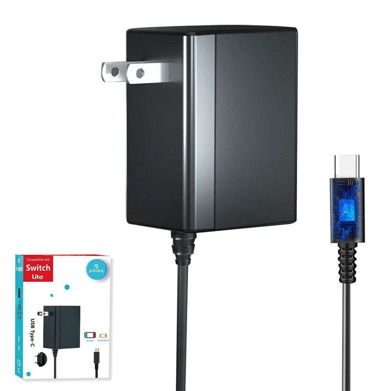  [AUSTRALIA] - Charger for Nintendo Switch and Switch Lite and Switch OLED, Support Nintendo Switch TV Dock Mode AC Power Supply Adapter, 5FT Type C Charger Cable for Switch. Output 15V2.6A Fast Charge Switch