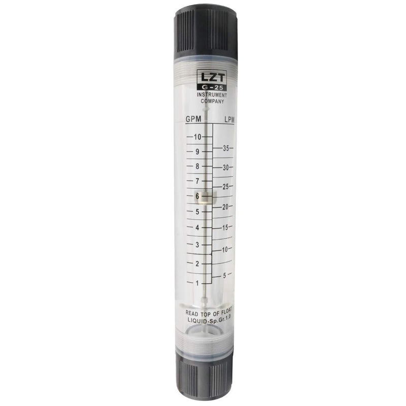 Nxtop 5-35LPM Inline Clear Acrylic Water Flowmeter 1PT Dia Threads - LeoForward Australia