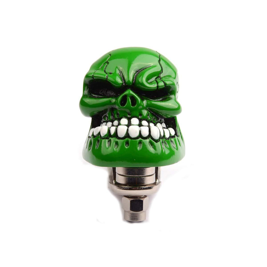  [AUSTRALIA] - WYF Cool Human Bone Skull Steering Wheel Power Handle Suicide Spinner Assist Ball Knob Booster for Most Car Vehicles(Green) Green