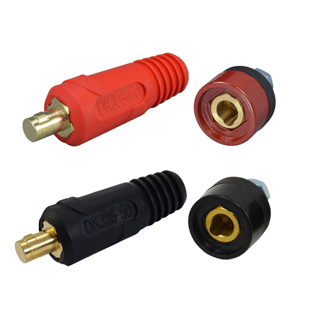  [AUSTRALIA] - RIVERWELD TIG Welding Cable Panel Connector-plug and Socket DKJ35-50 & DKZ35-50 Dinze Quick Fitting 4pcs