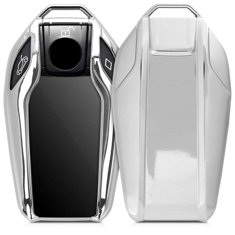 kwmobile Key Cover Compatible with BMW - Silver High Gloss - LeoForward Australia