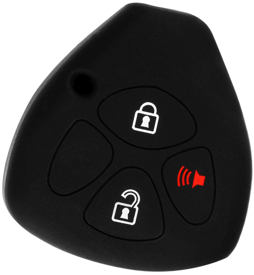  [AUSTRALIA] - KeyGuardz Keyless Entry Remote Car Key Fob Outer Shell Cover Rubber Protective Case For Toyota Corolla 4Runner Yaris Scion Tc Black