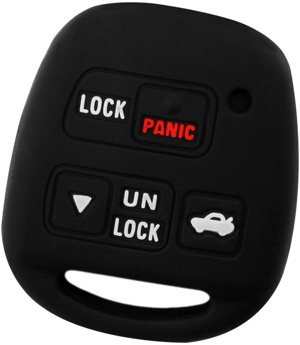  [AUSTRALIA] - KeyGuardz Keyless Entry Remote Car Smart Key Fob Outer Shell Cover Soft Rubber Case for Lexus HYQ1512V HYQ12BBT Black