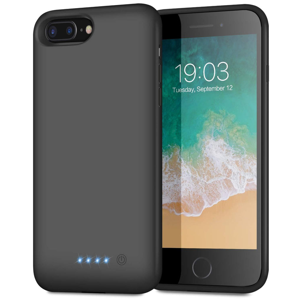 [AUSTRALIA] - Battery Case for iPhone 8plus/7plus/6 Plus/6s Plus, Upgraded [8500mAh] Protective Portable Charging Case Rechargeable Extended Battery Pack for Apple iPhone 8plus/7plus/6 Plus/6s Plus(5.5') - Black