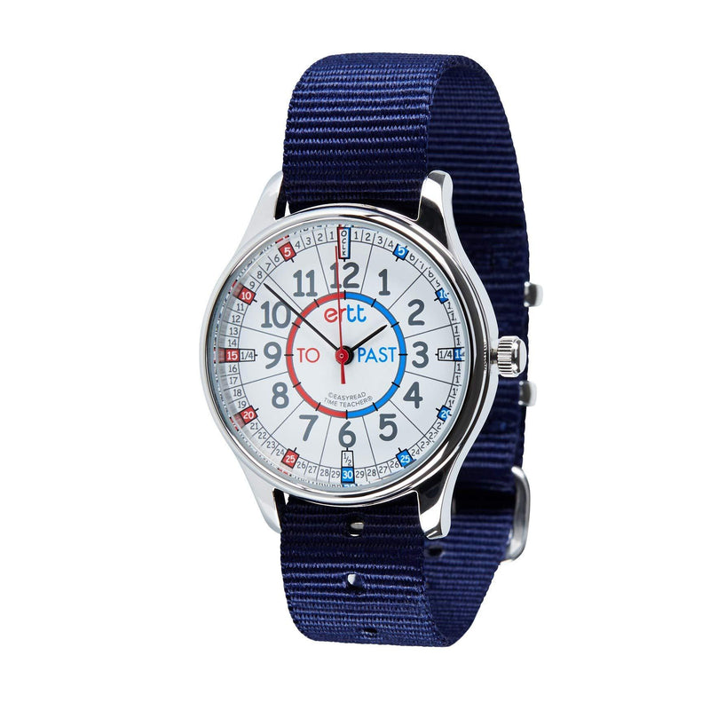 EasyRead Time Teacher Analog Past/to Learn The Time Boys Waterproof Watch Navy #WERW-RB-PT-NB - LeoForward Australia
