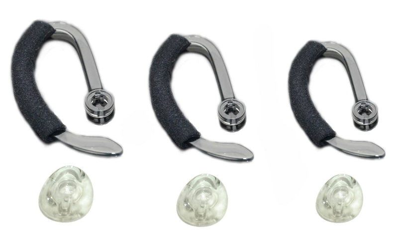  [AUSTRALIA] - 3X Same Size Replacement Earbuds Ear Tips + Ear Hook Loops + Foam Spare Fit Kit for Plantronics CS540 Savi W440 W740 W745 WH500 EarLoops EarHook Ear Bud Sleeve Part (Mixed L/M/S) Mixed L/M/S