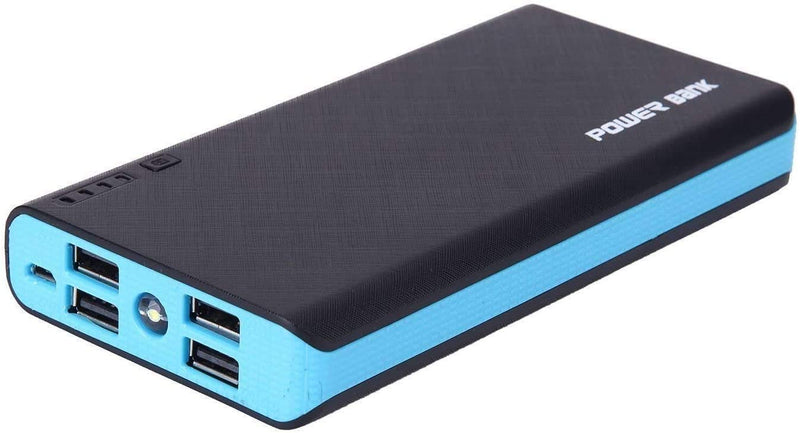  [AUSTRALIA] - 4 USB 50000mAh Power Bank LED External Backup Battery Charger F Phone (Blue) Blue