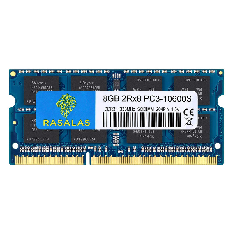  [AUSTRALIA] - Rasalas 8GB DDR3 PC3-10600S DDR3 1333MHz 1.5V CL9 Ram 2RX8 PC3 204 Pin SODIMM Laptop Notebook Computer Memory Ram Module Chips 10600 sodimm 8GB(1x8GB) DDR3 1333mhz Blue