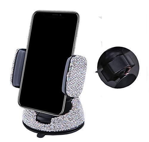 Bestbling Luxury Rhinestone Bling Universal Car Stand Phone Holder Air Vent Car Mount Stand Holder Compatible with iPhone X 8 Plus 7 Plus SE 6s 6 Plus 6 5s 5 4s 4 (Silver) - LeoForward Australia