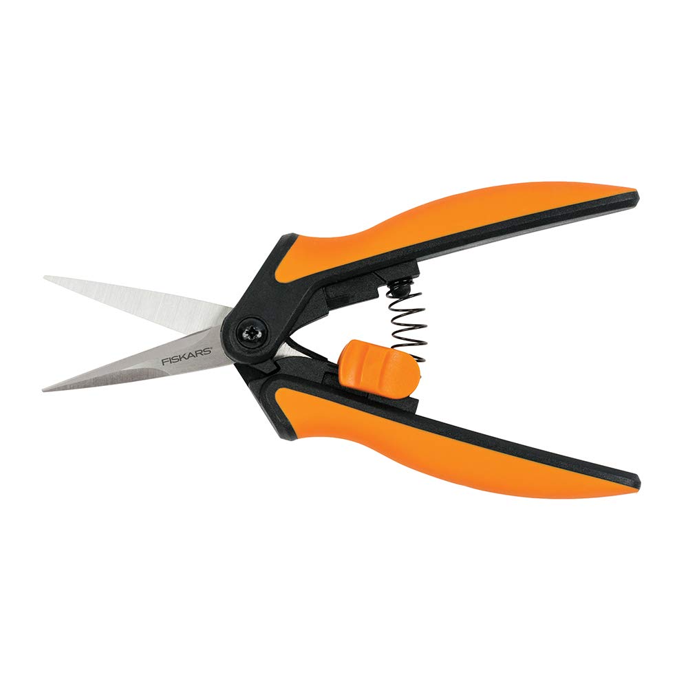  [AUSTRALIA] - Fiskars Softouch Micro-Tip Pruning Snip, Non-Coated Blades, Orange/Black (399240-1003)