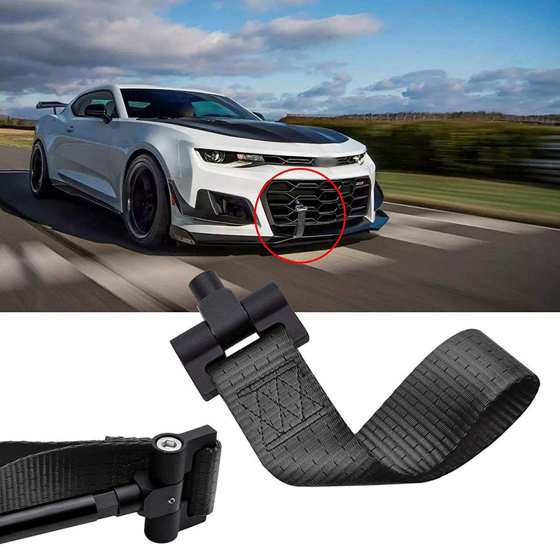  [AUSTRALIA] - Xotic Tech Black JDM Sporty Towing Strap Tow Hook Adapter for Chevrolet Camaro 2016-2018