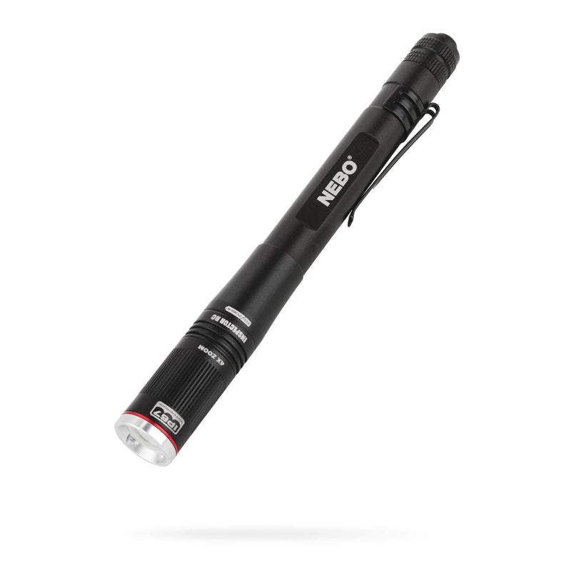 NEBO Rechargeable Pen Light Flashlight 360-Lumens Inspector Rechargeable Flashlights Features Flex Power, Meaning it can be Operated by The Included Rechargeable Battery or by 2X AAA Batteries 1 pack - LeoForward Australia