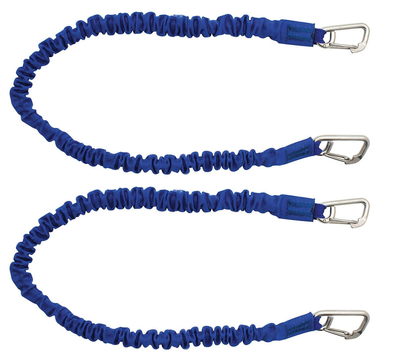  [AUSTRALIA] - Extreme Max Blue 18" 3006.2783 BoatTector High-Strength Line Snubber & Storage Bungee, Value 2-Pack-18 with Compact Hooks 18" with Compact Hooks