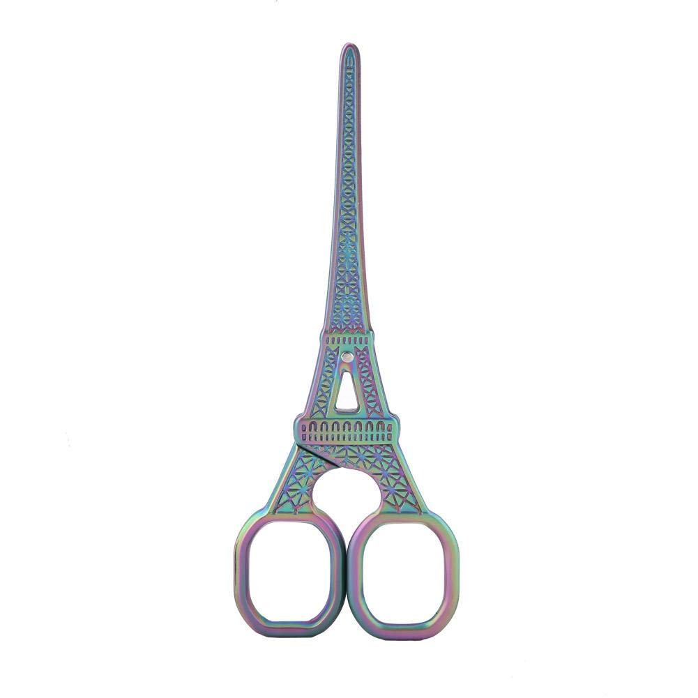  [AUSTRALIA] - Eiffel Tower Scissors, Stainless Steel DIY Fashionable Sewing Shears Art Work Dresser Embroidery Tool (multicolour)