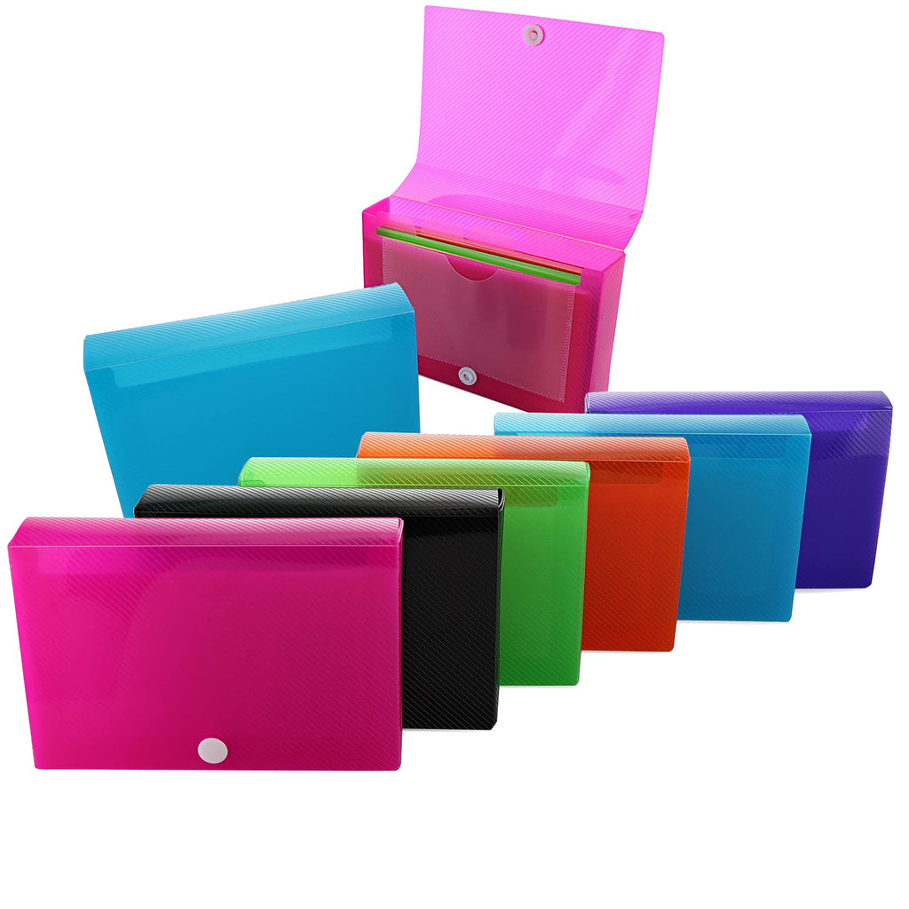  [AUSTRALIA] - 3" X 5" Index Card Case Holds 100 Cards Includes Business Card/Index Holder and 5 Tab Dividers with Sticker Tabs Comes in Assorted Color – (Pack of 4) By (Emraw)