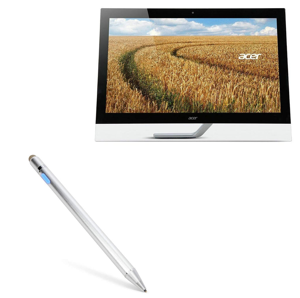 Stylus Pen for Acer T272HUL (27") (Stylus Pen by BoxWave) - AccuPoint Active Stylus, Electronic Stylus with Ultra Fine Tip for Acer T272HUL (27") - Metallic Silver - LeoForward Australia