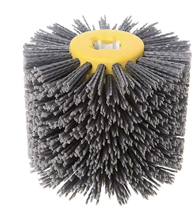  [AUSTRALIA] - SIGNI Abrasive Nylon Drawing Wheel Drum Burnishing Polishing Brush for wooden furniture floor polishing 120X100mm 80 Grit 1pack 80#