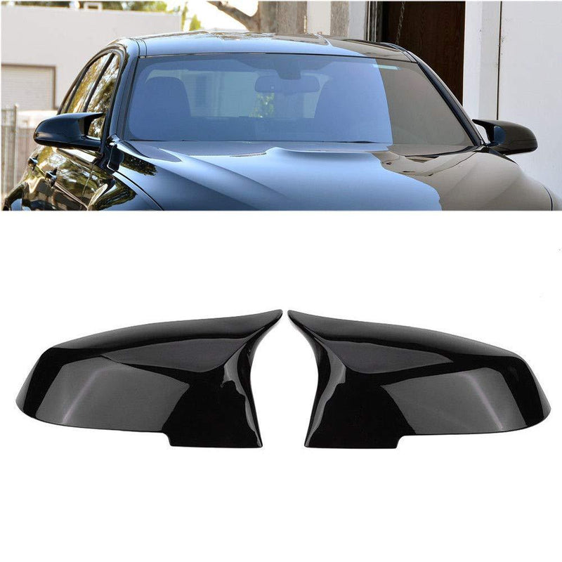 Door Mirror Covers,Glossy Black Mirror Cover Caps Replacement Side Mirror Caps for BMW BMW F20 F22 F23 F30 F31 F32 F33 F36 F87 M2 X1 E84 (Gloss Black) - LeoForward Australia