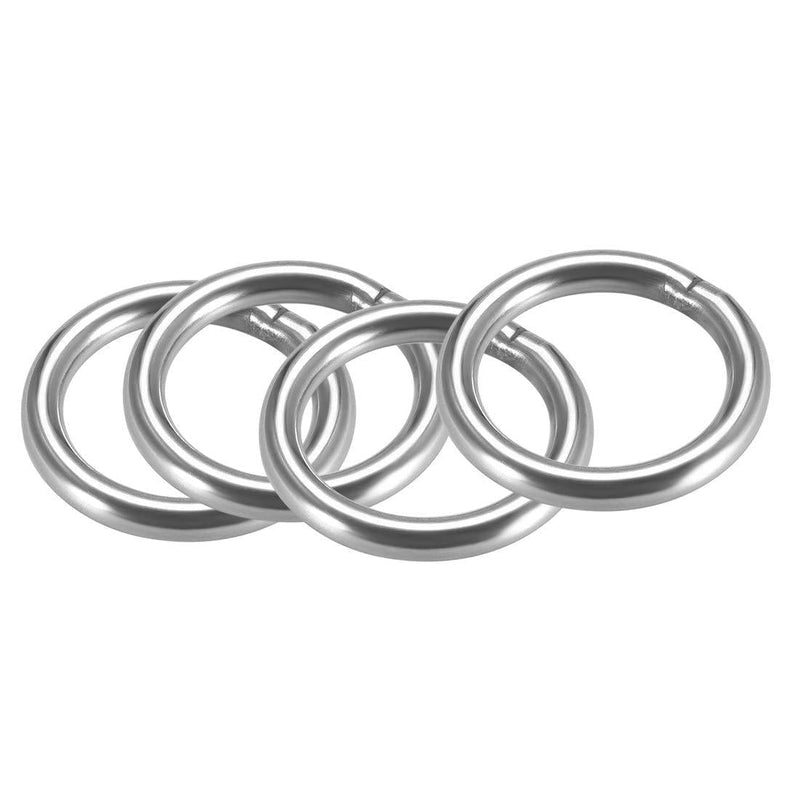  [AUSTRALIA] - uxcell Stainless Steel O Ring 30mm Outer Diameter 4mm Thickness Strapping Welded Round Rings 4pcs