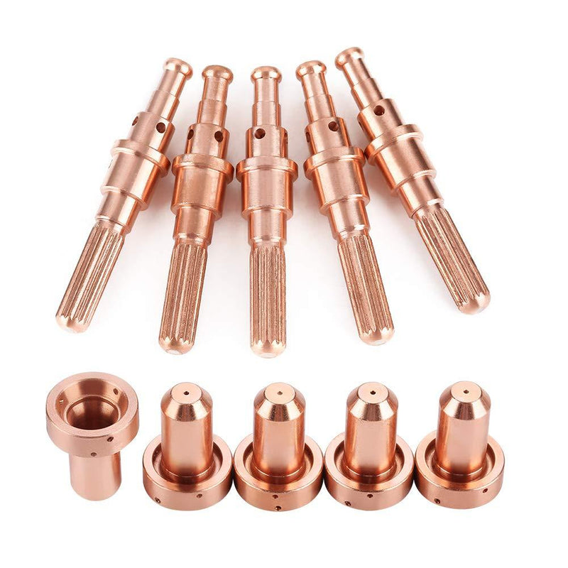  [AUSTRALIA] - 5pcs 9-8215 Electrode + 5 pcs 9-8210 Nozzle Tips Kit for Thermal Dynamics SL60/100 Plasma Cutting Torch