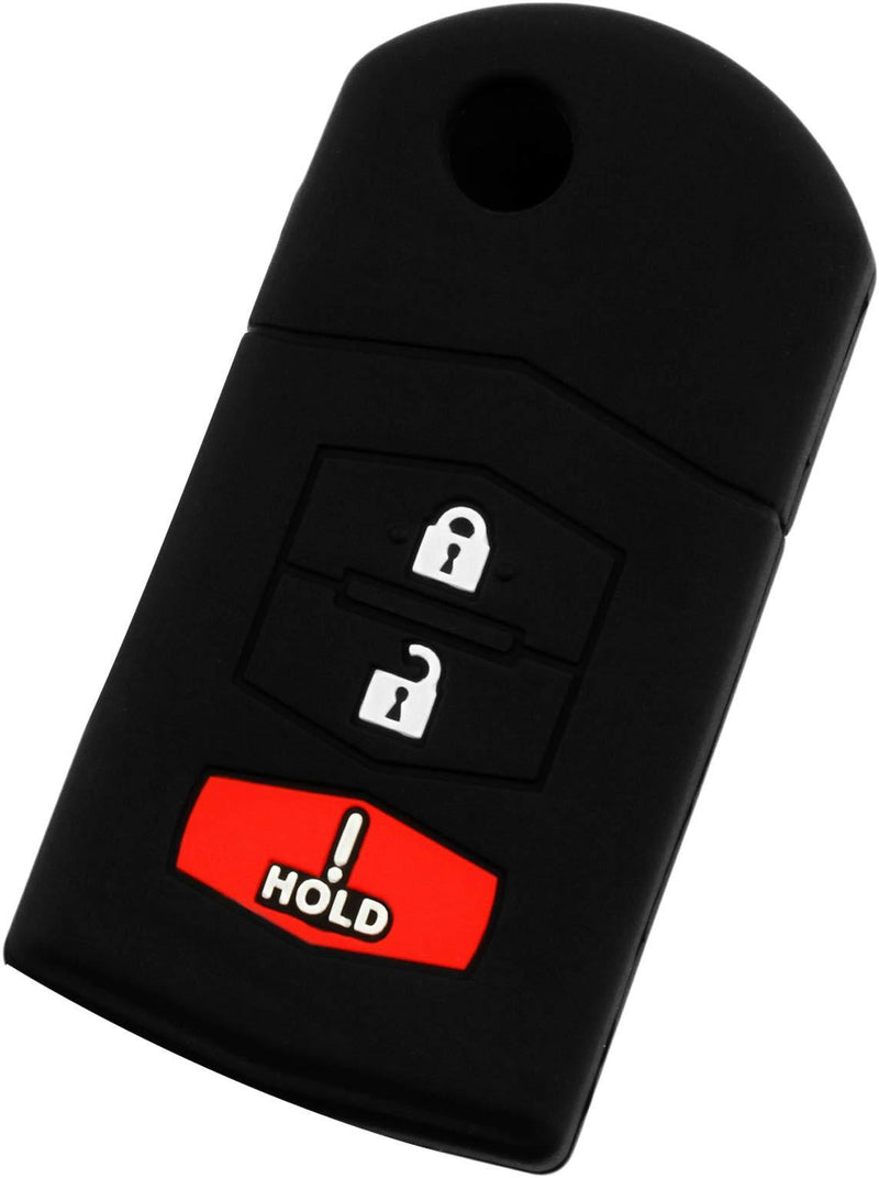  [AUSTRALIA] - KeyGuardz Keyless Remote Car Flip Key Fob Outer Shell Cover Soft Rubber Case for Mazda CX-5 CX-7 CX-9 MX-5 MPV RX-8