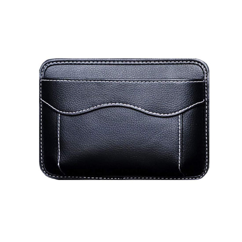  [AUSTRALIA] - Car Side Pocket Organizer, Auto Seat Pockets PU Leather Pen Phone Holder Tray Pouch Used for Car Door, Window, Console, Seat -Fits to Organize Document, Registration, Notepad, Gadgets, Pen(All Black)) All black