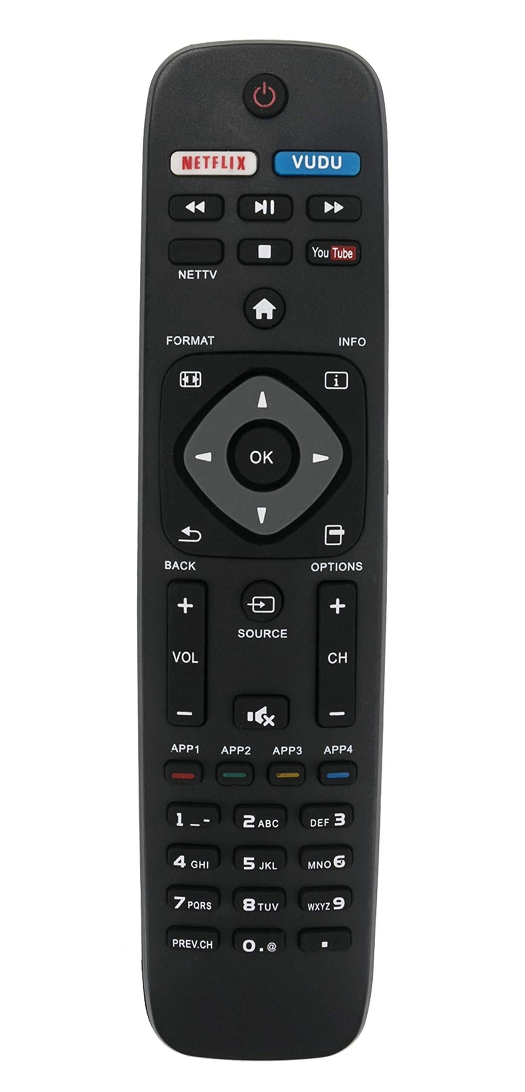VINABTY Replaced Remote fit for Philips TV 43PFL4902 65PFL5602 55PFL5602 50PFL5602 43PFL5602 75PFL6601 32PFL4902 40PFL4901 43PFL4901 43PFL4902 50PFL4901 50PFL5601 50PFL5602 50PFL6602/F7 NH500UP - LeoForward Australia