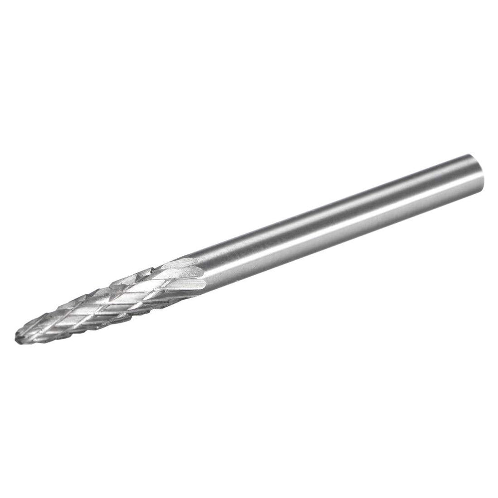 uxcell Tungsten Carbide Rotary Files 1/8" Shank, Double Cut Taper Shape Rotary Burrs Tool 3mm Dia, for Die Grinder Drill Bit Wood Soft Metal Carving Polishing Model Engineering - LeoForward Australia