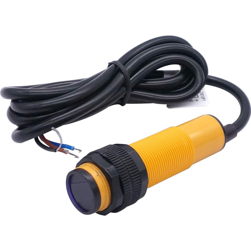 Taiss/ M18 Infrared Ray Diffuse Reflection Photoelectric Switch Sensor Optical Three Lines 6-36VDC PNP NO Proximity Switch Inductive Distance 10 cm E3F-DS10P1 - LeoForward Australia